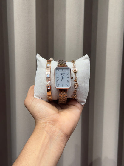 Rose gold stack