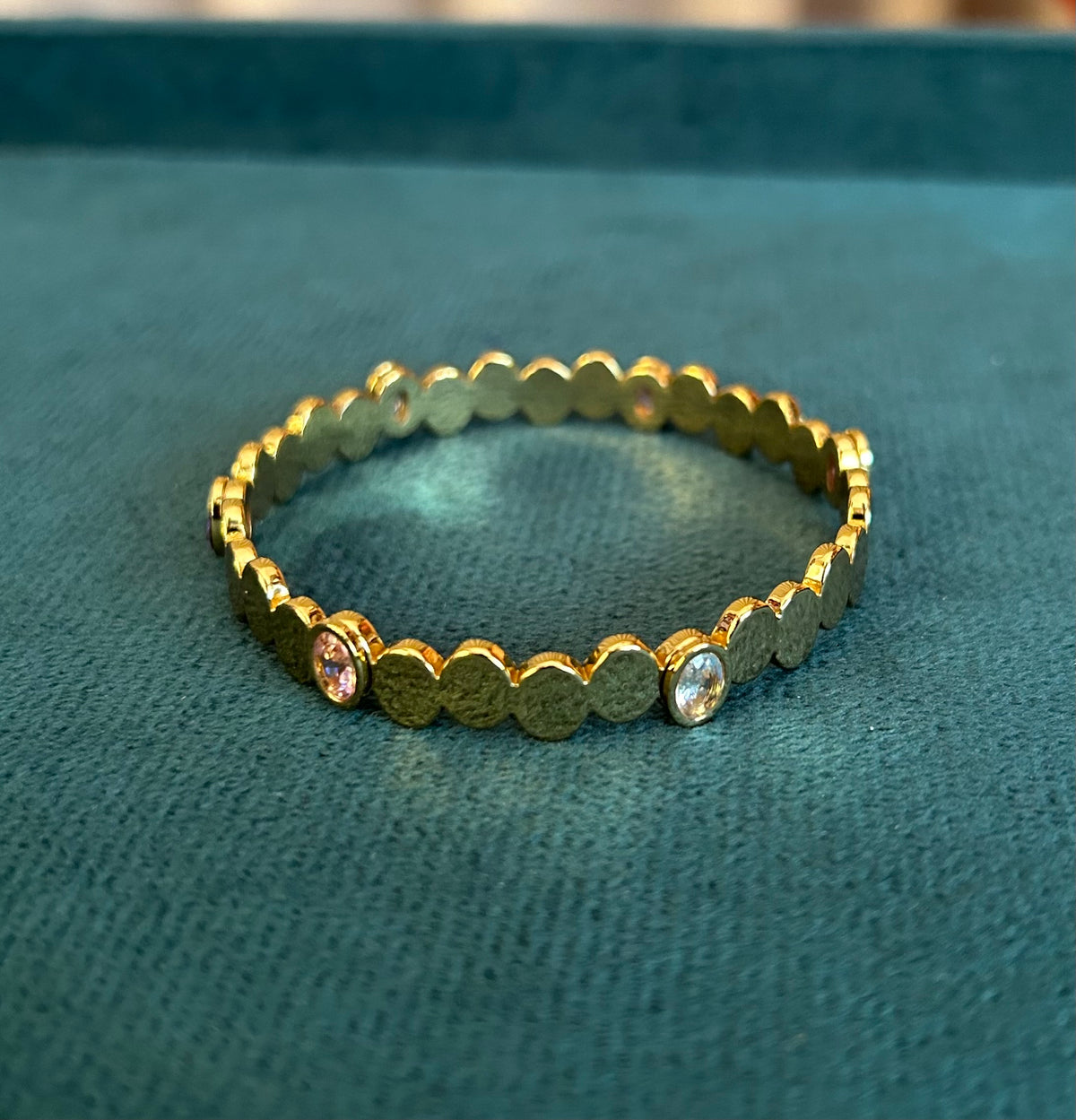 Oval stone Bangle