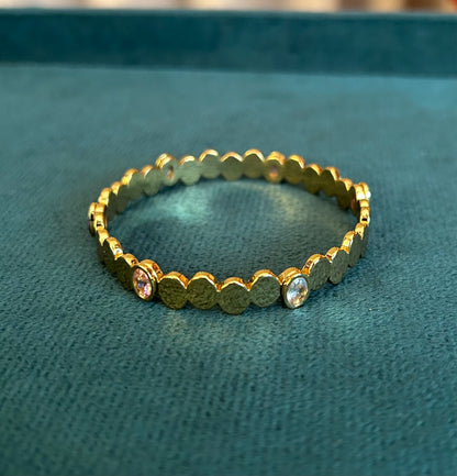 Oval stone Bangle