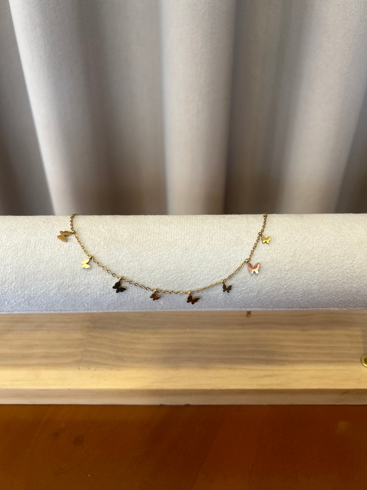 Butter fly charm anklet