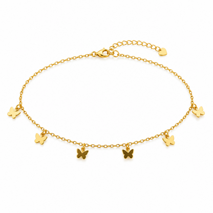 Butter fly charm anklet