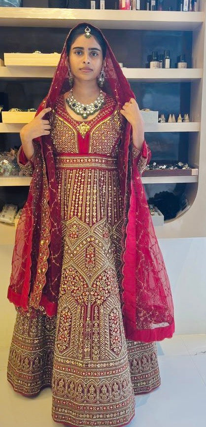 Maroon gown