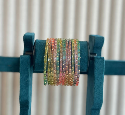 Raindrop glass Bangle Set