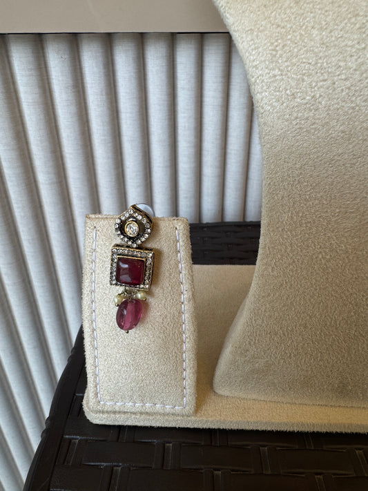 Rental Bridal Semi Ruby Pink Chokker Necklace