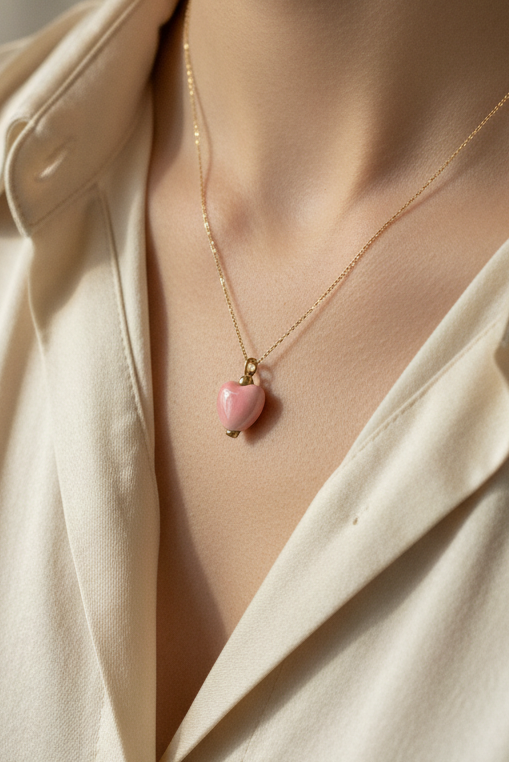 Pink heart charm