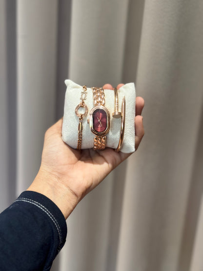 Rose gold stack