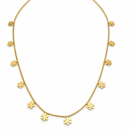 Flower charm necklace