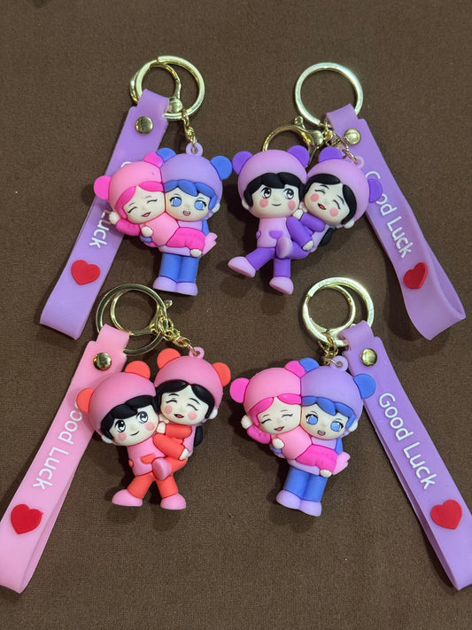Sweet Hugging Couple 3D Bag Charm/Keychain