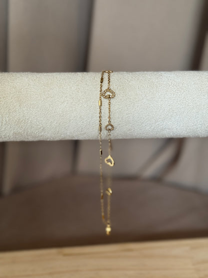 Double layered bracelet