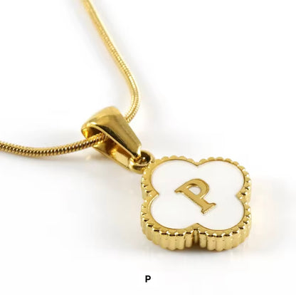 Alphabet clover necklace