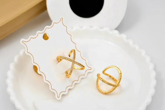 X Ring with stone