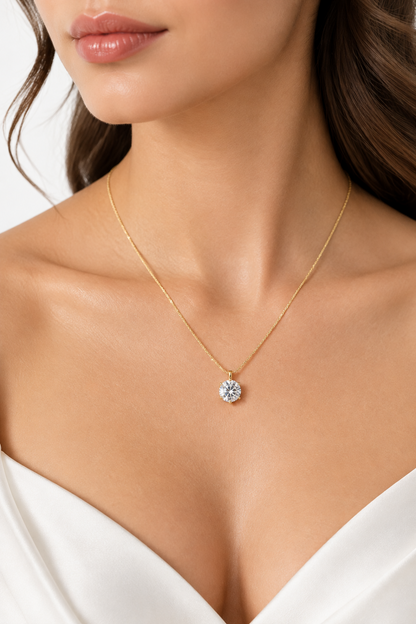 White stone necklace