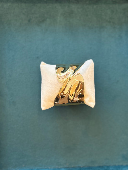 Golden cuff bangle