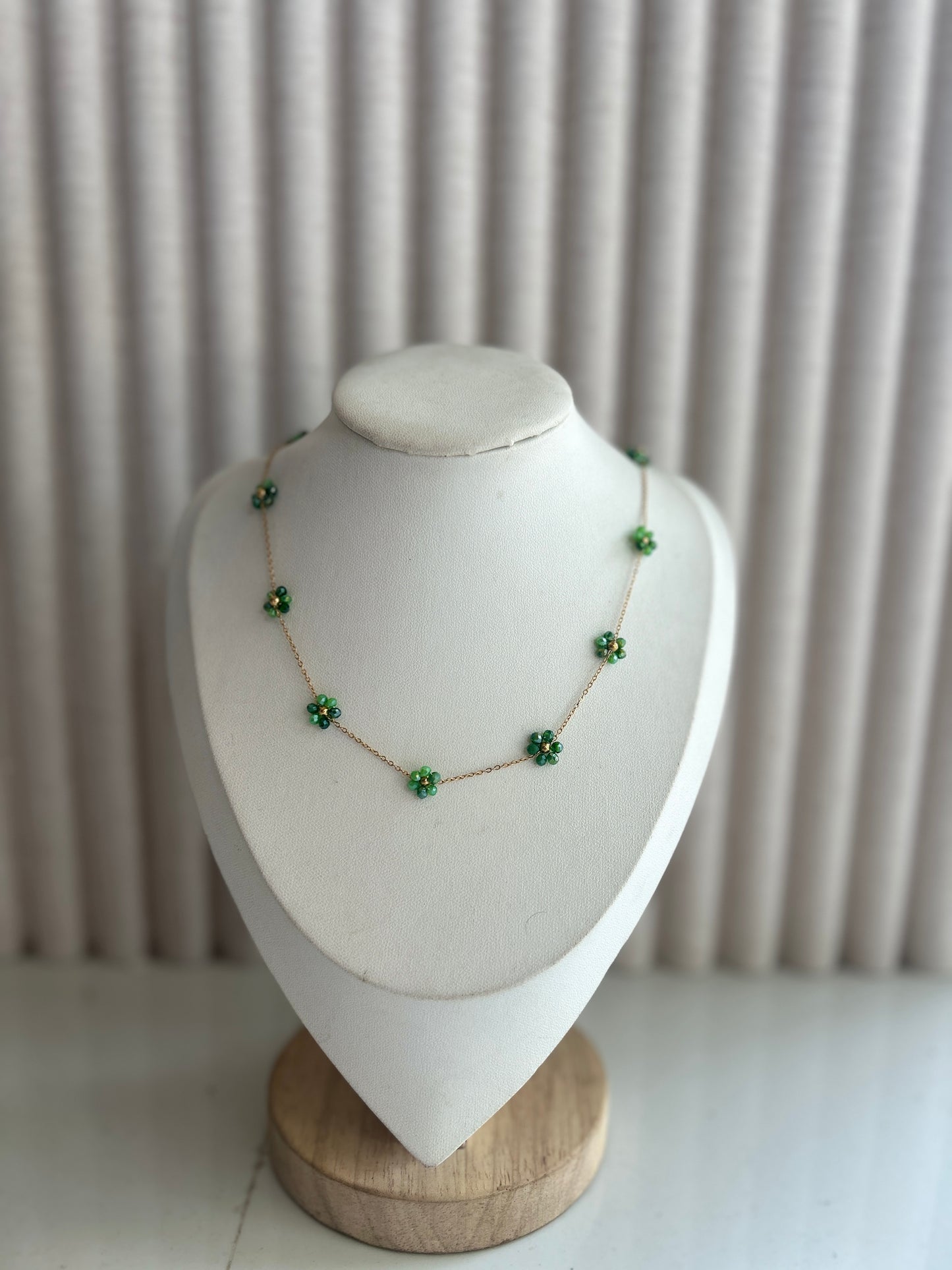 Green Floral Necklace