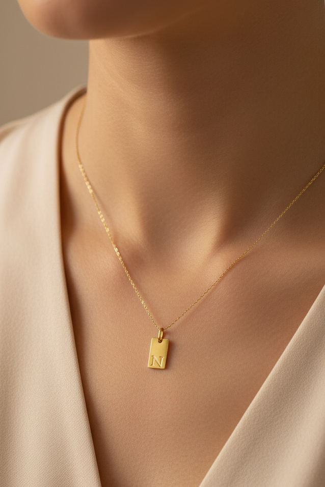 N letter charm