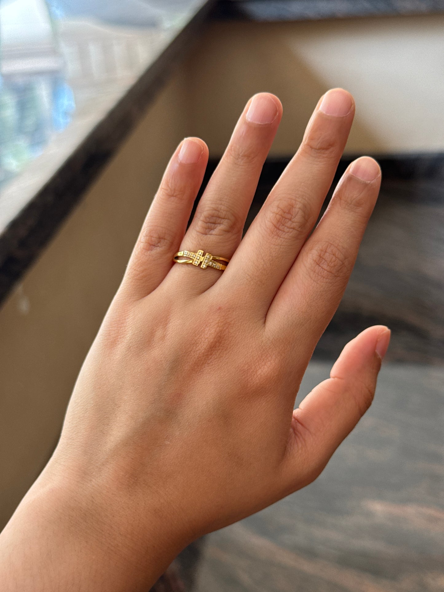 Solitaire Gold Ring Size 6