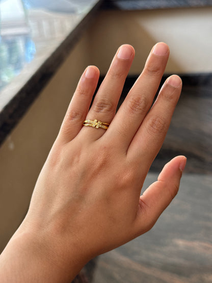 Solitaire Gold Ring Size 6