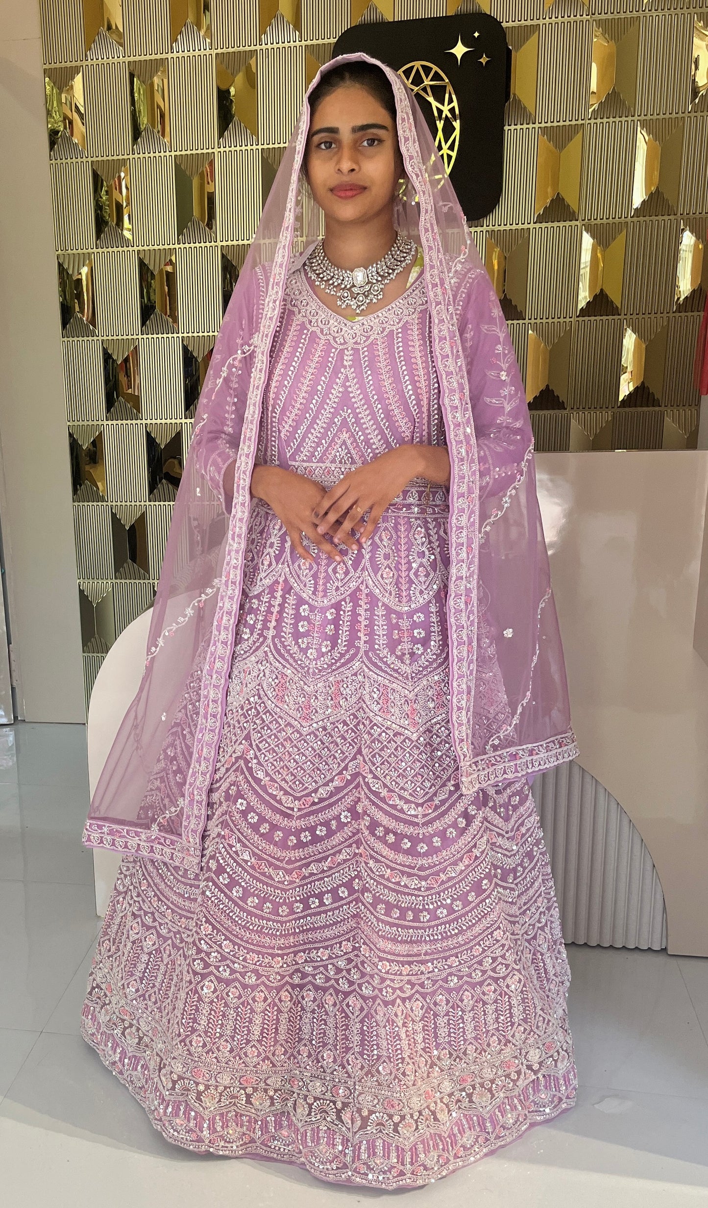 Lavender Net Gown