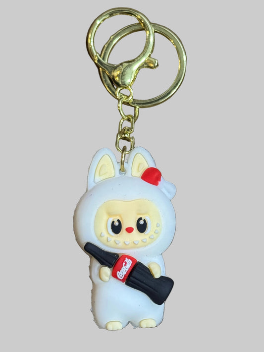 "Coke & Chill" Bunny Character Keychain/ BagCharm