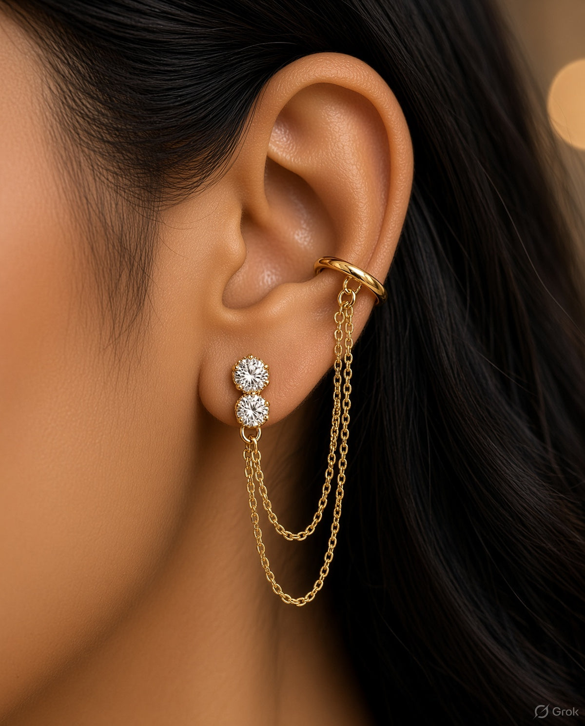 Ear Clip Chain Earring