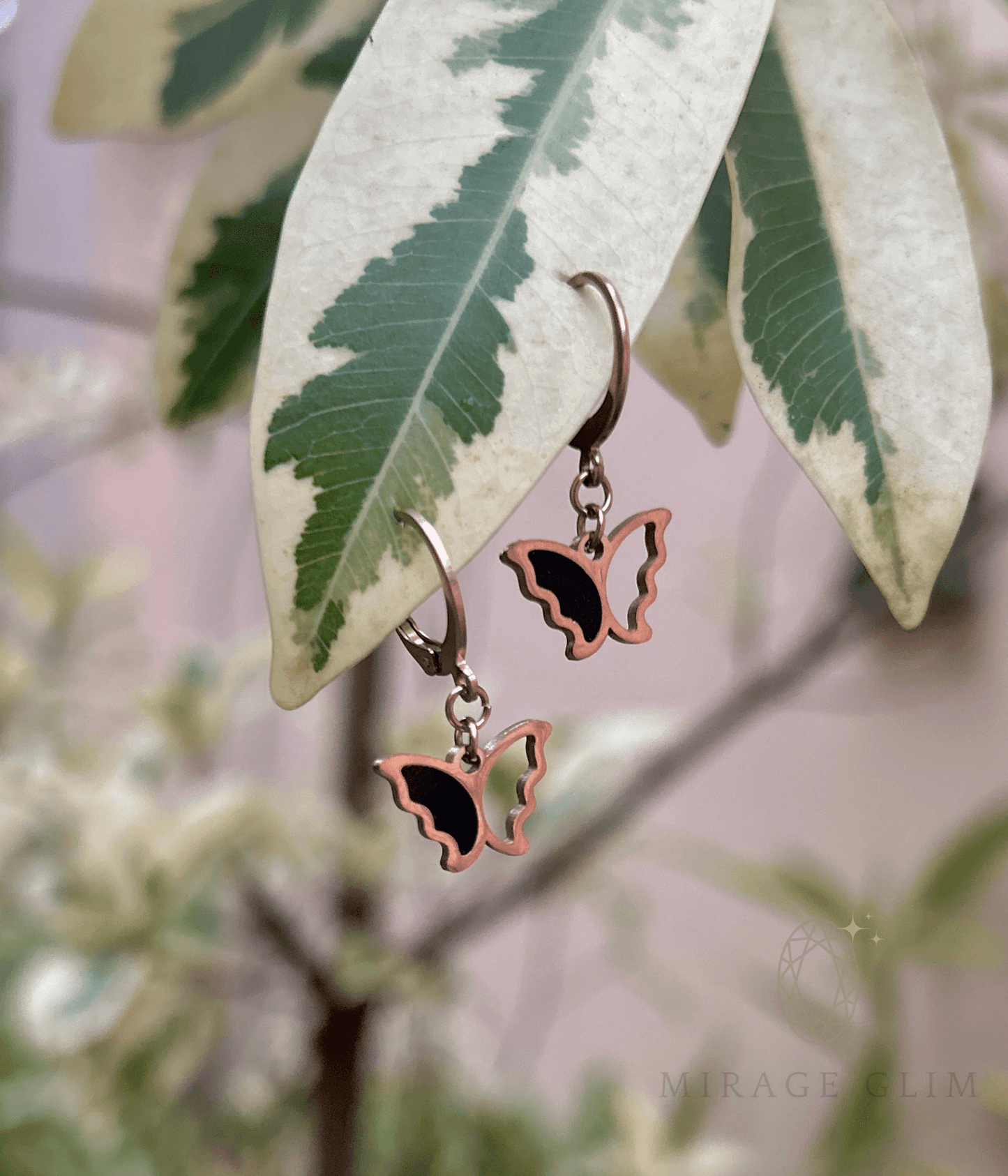 Aurette Butterfly Earrings with soft butterfly shape and polished finish
