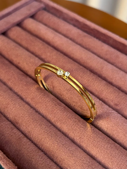 Baby sized twin stone bangle