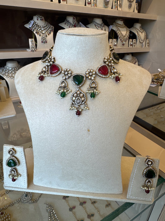 Rental Bridal Red Maroon Chokker Necklace