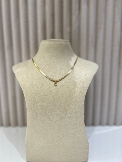 Alphabet snake chain necklace