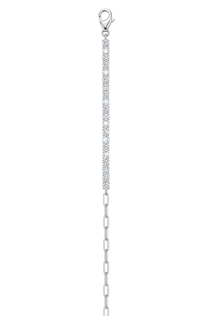 Silver tennis bracelet