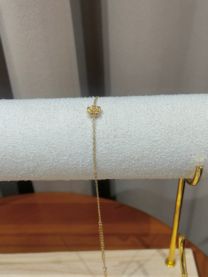 Dainty Floral Gold Bracelet