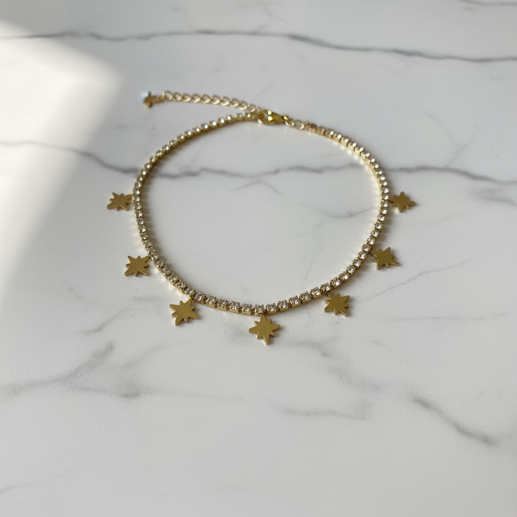 Star Tennis Bracelet – Gold