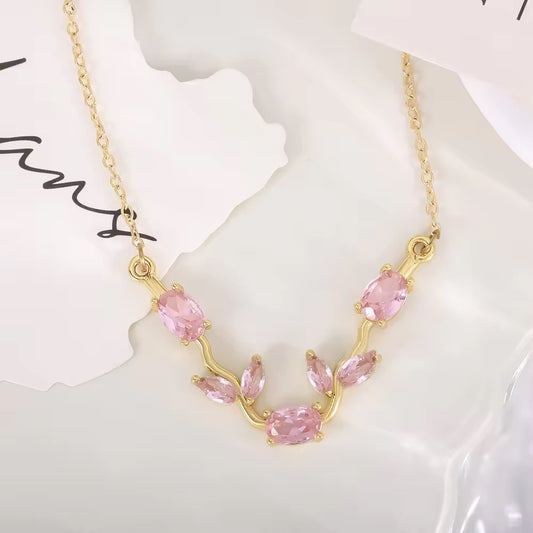 tulip necklace pink