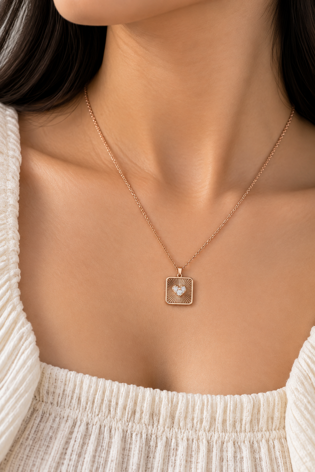 Heart chain necklace