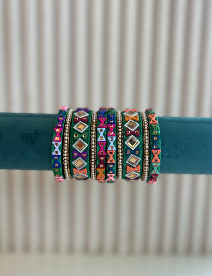 Rangoli Bangle Set (2*4)