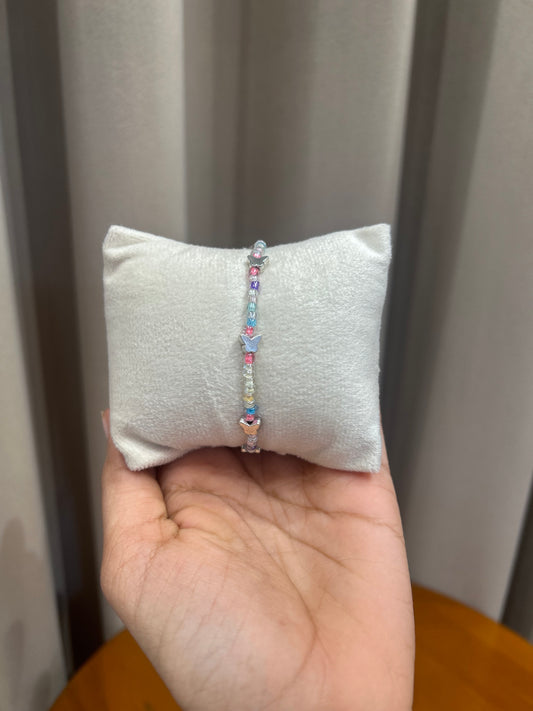 Pastel Floral Charm Bracelet