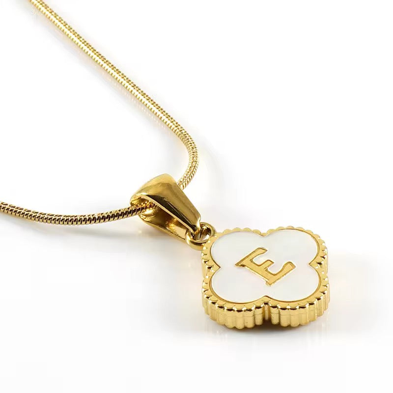 Alphabet clover necklace