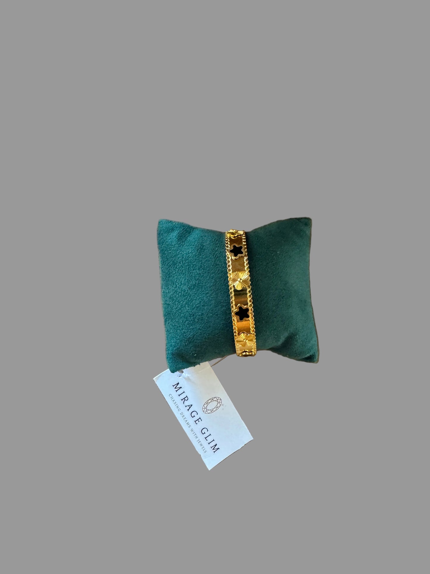 Black flower bangle