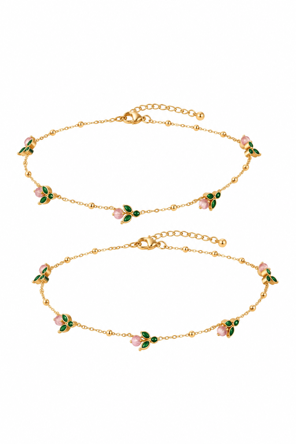 Tulip anklet pair