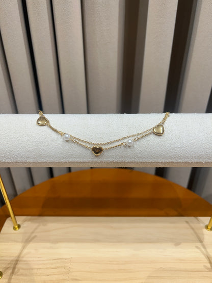 Double layer bracelet