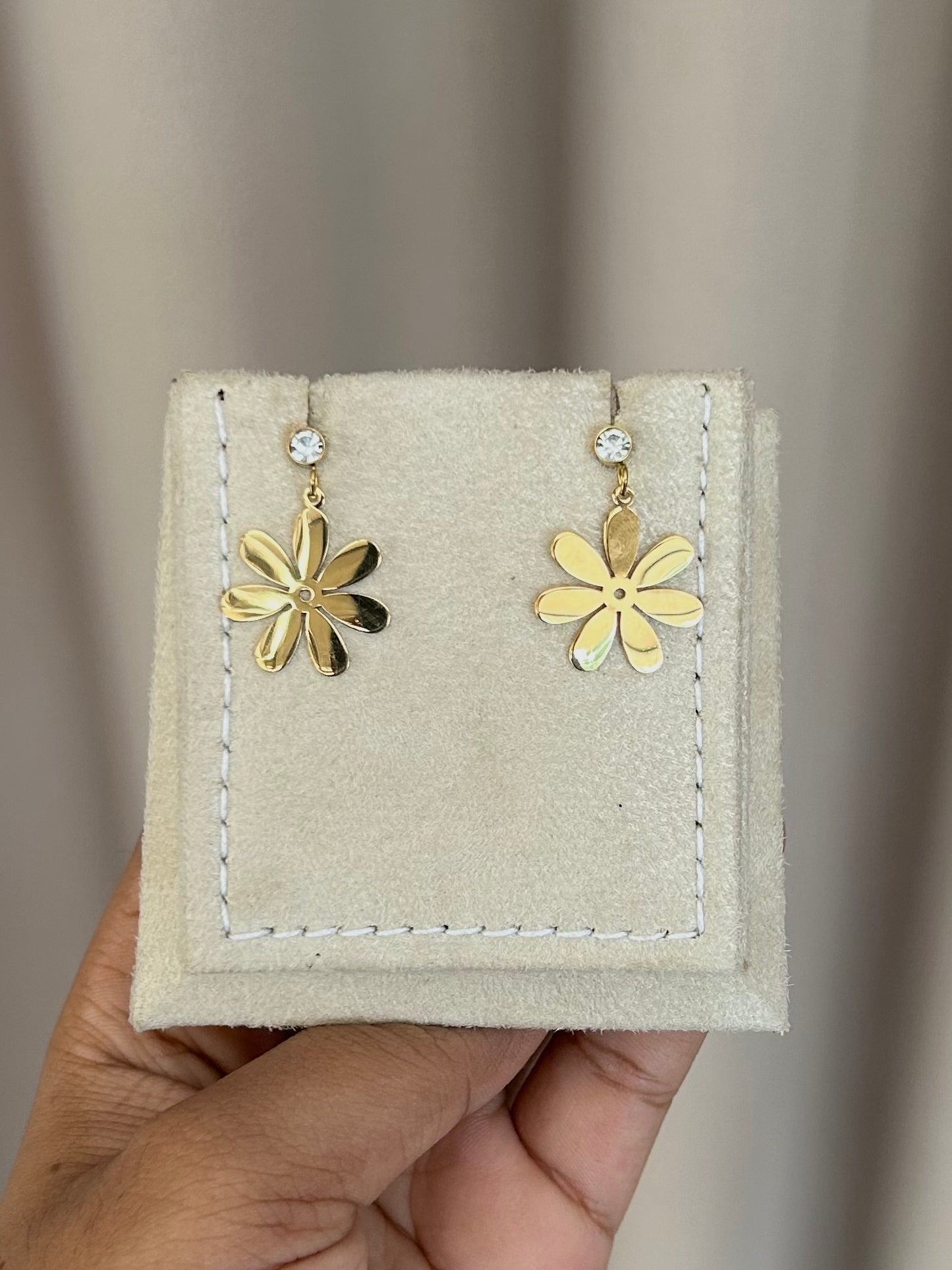 Gilded Bloom Drop Earring