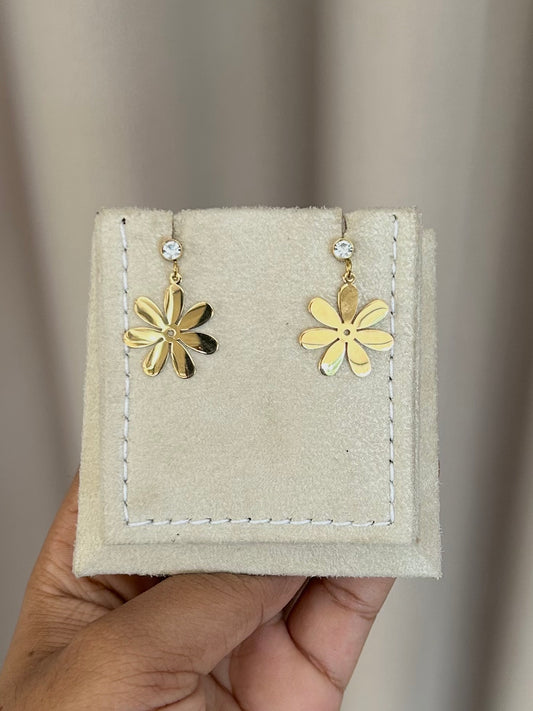 Gilded Bloom Drop Earring