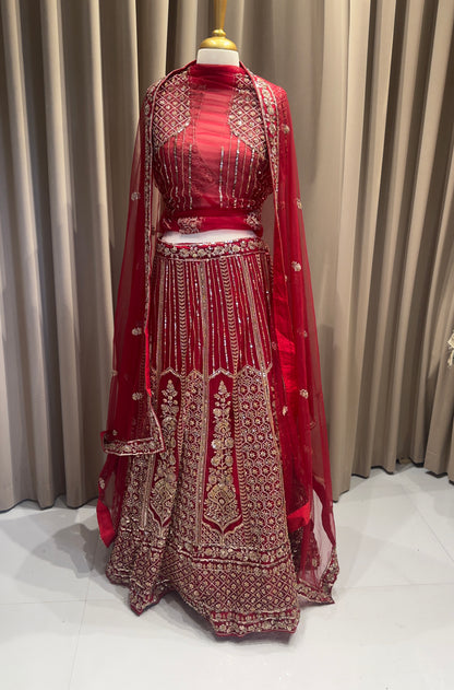 Red Net Gown