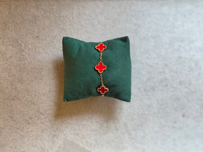 Double side Clover Red/Black Bracelet RG
