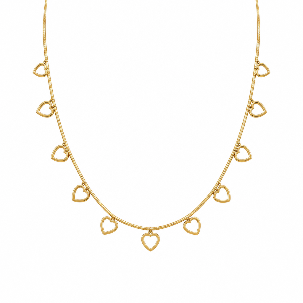 Heart charm necklace