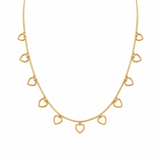 Heart charm necklace