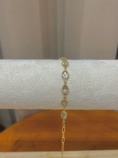 Crystal Oval Station Bracelet