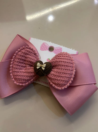 Pink hair bow