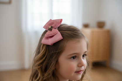 Pink hair bow