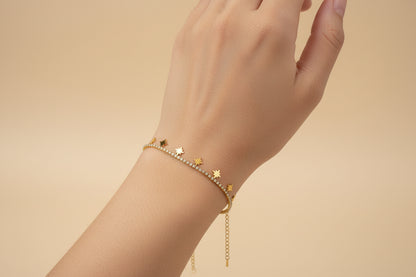 Star Tennis Bracelet – Gold