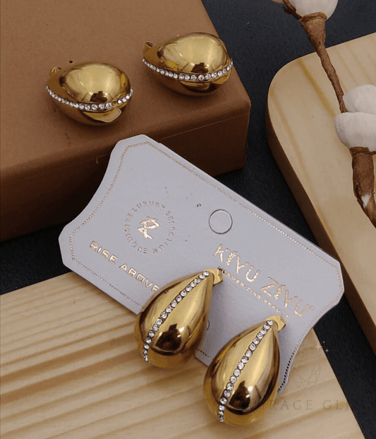 Briolette Drops earrings with subtle crystal detailing